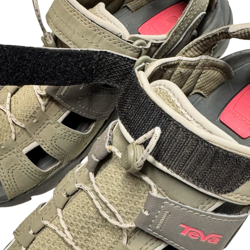 Teva Olive Green and Coral Outdoor Sandals - Picture 5 of 13